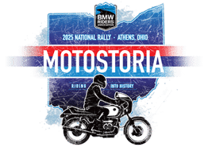 BMW RA Motostoria Athens, Ohio Rally logo